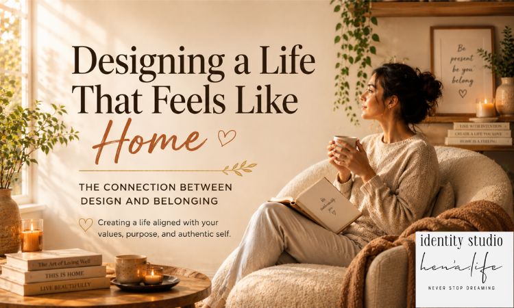 untitled design 2026 06 16t112258.553 Warm, sunlit interior featuring a woman journaling at a wooden table in a cozy living space surrounded by plants, candles, and soft neutral décor, symbolizing personal growth, belonging, and authentic living.